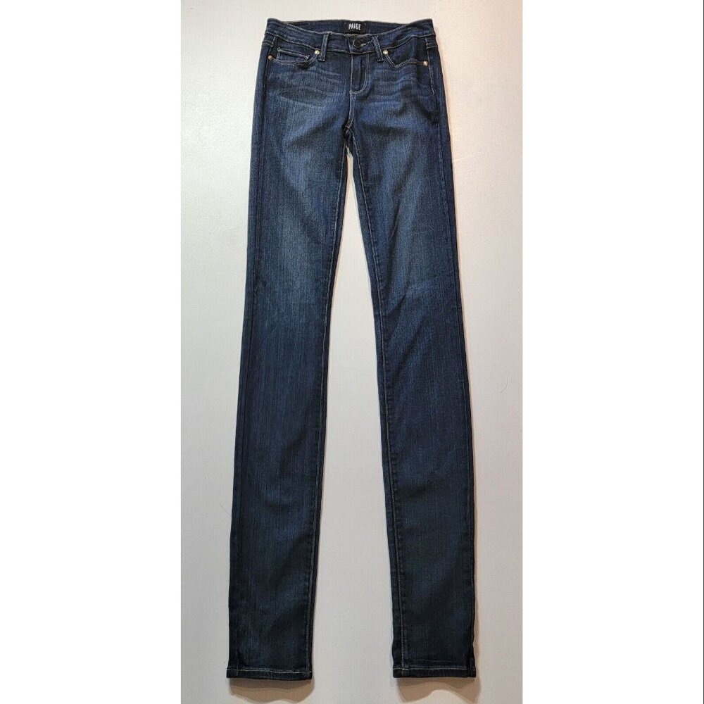 PAIGE Transcend Leggy Extra-long Ultra-skinny Jeans In Medium Blue, Size 26